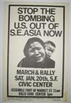 (POSTERS--VIETNAM WAR.) Group of 5 posters and fliers for protests in San Francisco.